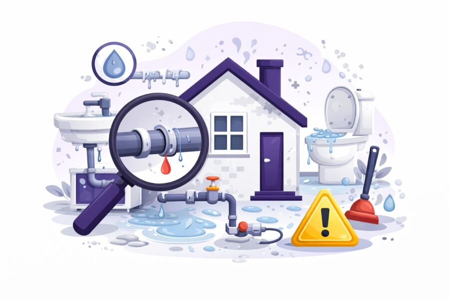 Plumbing issues in Cardiff rental property including leaks, blocked sinks and bathroom problems